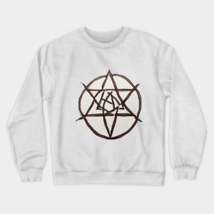 Pentagram Brown Shadow Silhouette Anime Style Collection No. 273 Crewneck Sweatshirt